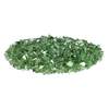 A vibrant mound of American Fire Products 1/4" Evergreen Reflective Fire Glass featuring glistening emerald green shards with mirrored backing, perfect for adding fresh, nature-inspired color and reflective brilliance to your fire pit or fireplace design.