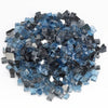 American Fire Products 1/2" Maui pre-mixed fire glass in a moody mix of midnight black and ocean blue tones—adding dramatic shimmer and bold contrast to your fire feature.