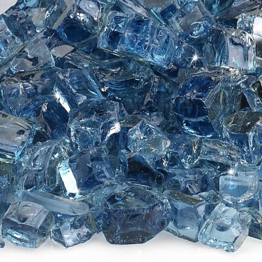 1/2" Pacific Blue Reflective Fire Glass by American Fire Products