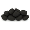 Matte Black Lite Stone Cobble - Set of 12 by American Fire Products