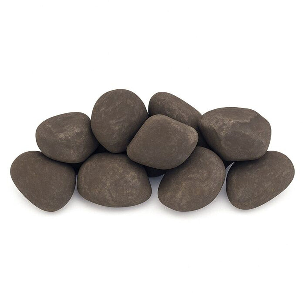 Thunder Gray Lite Stone Cobble - Set of 12 by American Fire Products