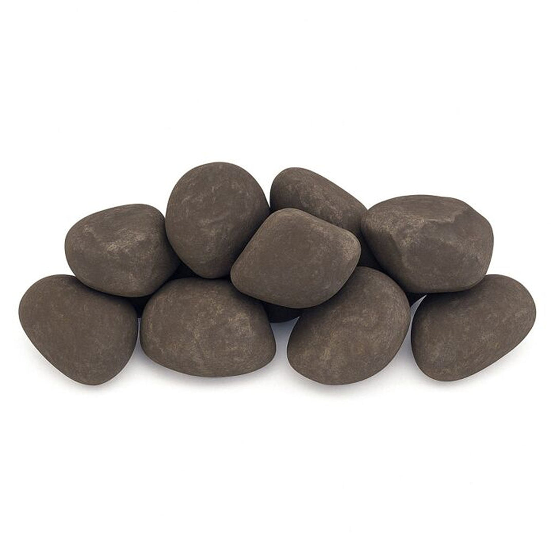 Thunder Gray Lite Stone Cobble - Set of 12 by American Fire Products