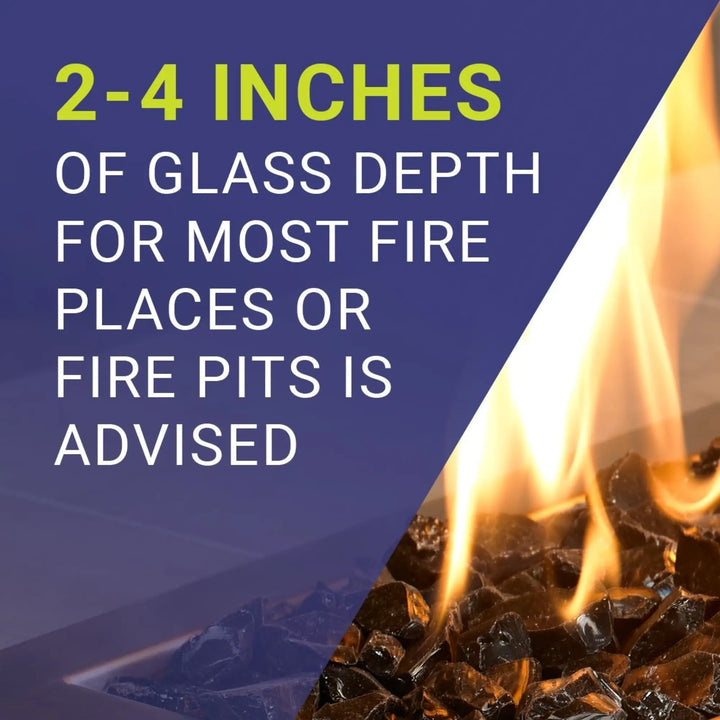 1/2" Bronze Reflective Fire Glass by American Fire Products