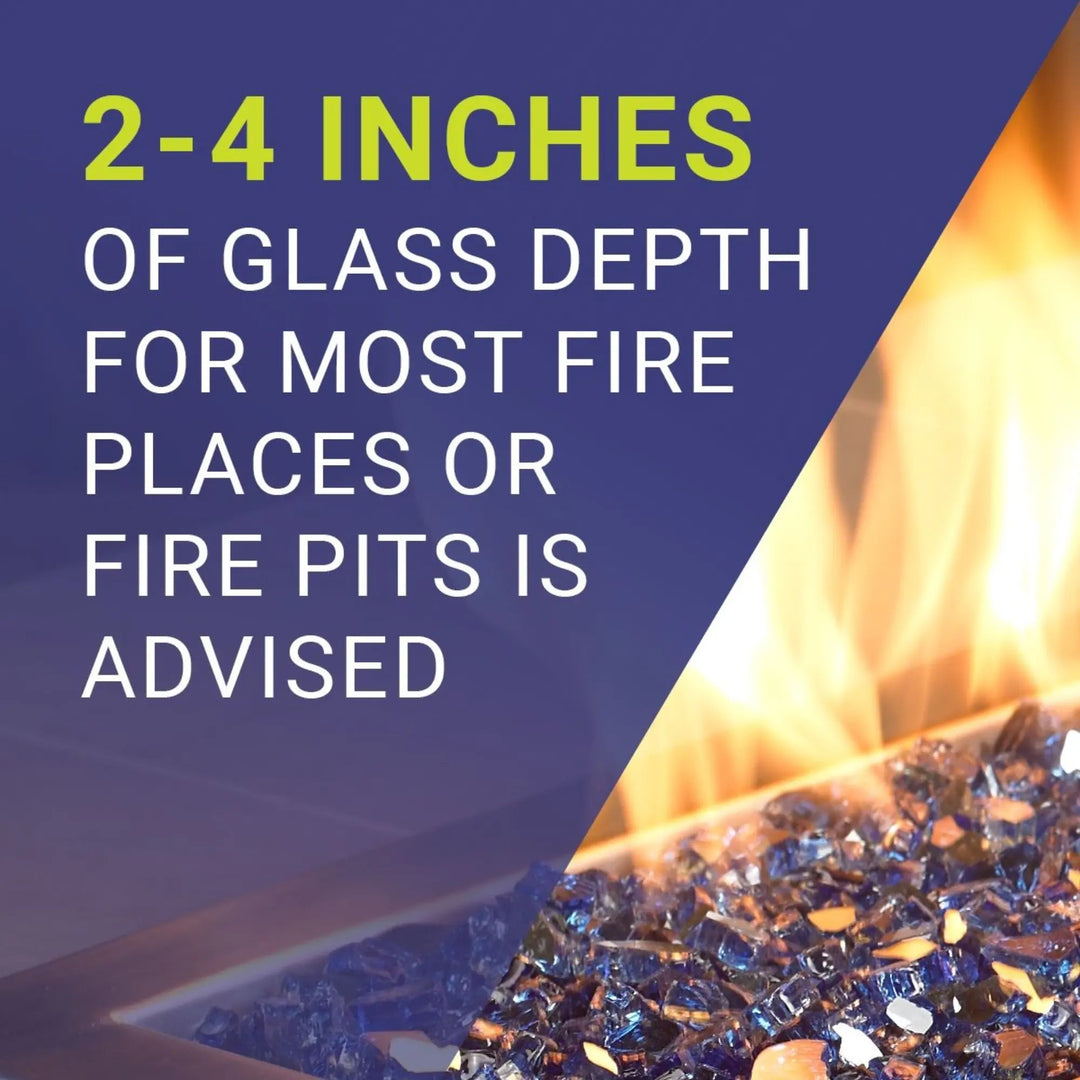 1/2" Cobalt Reflective Fire Glass by American Fire Products