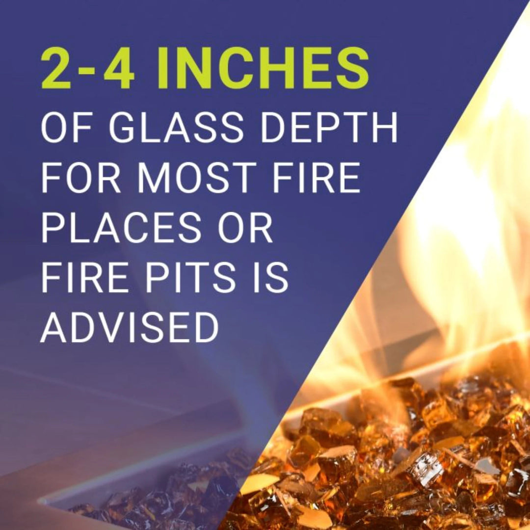1/2" Copper Reflective Fire Glass by American Fire Products
