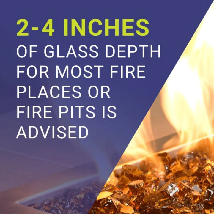 1/2" Copper Fire Glass by American Fire Products