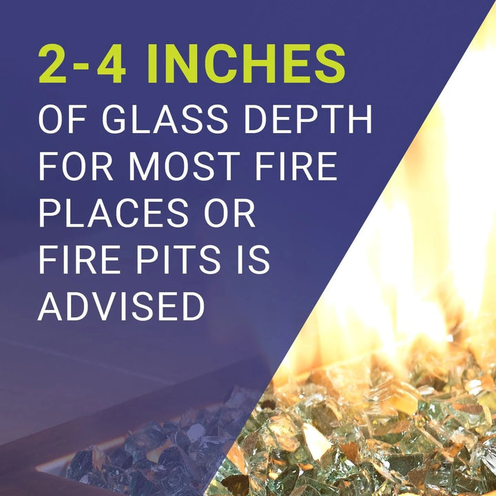 1/2" Evergreen Reflective Fire Glass by American Fire Products