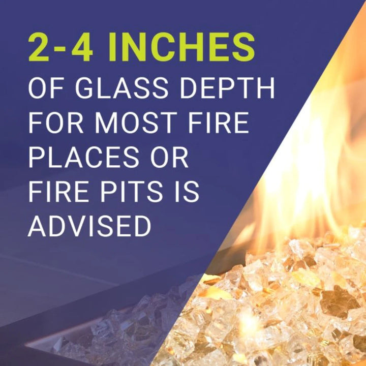1/2" Gold Reflective Fire Glass by American Fire Products