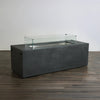 72" x 28" Rectangle Beton Concrete (GFRC) Gas Fire Pit with Hidden Propane Tank - Graphite by Starfire Designs