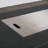 72" x 28" Rectangle Beton Concrete (GFRC) Gas Fire Pit with Hidden Propane Tank - Graphite by Starfire Designs