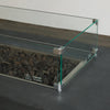 72" x 28" Rectangle Beton Concrete (GFRC) Gas Fire Pit with Hidden Propane Tank - Graphite by Starfire Designs