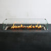 72" x 28" Rectangle Beton Concrete (GFRC) Gas Fire Pit with Hidden Propane Tank - Graphite by Starfire Designs