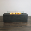 72" x 28" Rectangle Beton Concrete (GFRC) Gas Fire Pit with Hidden Propane Tank - Graphite by Starfire Designs