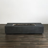 72" x 28" Rectangle Beton Concrete (GFRC) Gas Fire Pit - Graphite by Starfire Designs