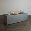 72" x 28" Rectangle Beton Concrete (GFRC) Gas Fire Pit with Hidden Propane Tank - Natural Gray by Starfire Designs