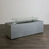 72" x 28" Rectangle Beton Concrete (GFRC) Gas Fire Pit with Hidden Propane Tank - Natural Gray by Starfire Designs
