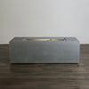 72" x 28" Rectangle Beton Concrete (GFRC) Gas Fire Pit with Hidden Propane Tank - Natural Gray by Starfire Designs