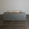 72" x 28" Rectangle Beton Concrete (GFRC) Gas Fire Pit with Hidden Propane Tank - Natural Gray by Starfire Designs