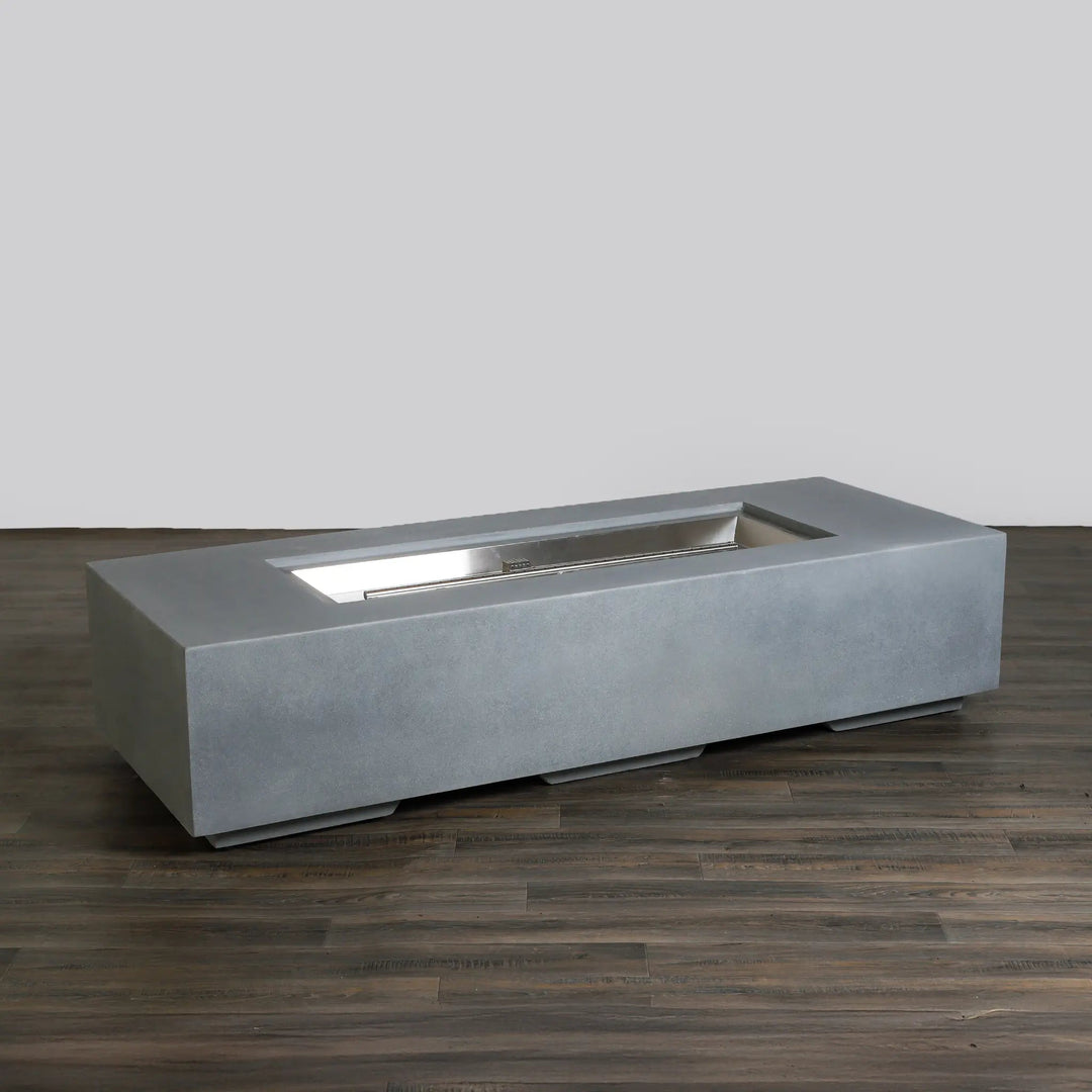 72" x 28" Rectangle Beton Concrete (GFRC) Gas Fire Pit Natural Gas - Natural Gray by Starfire Designs