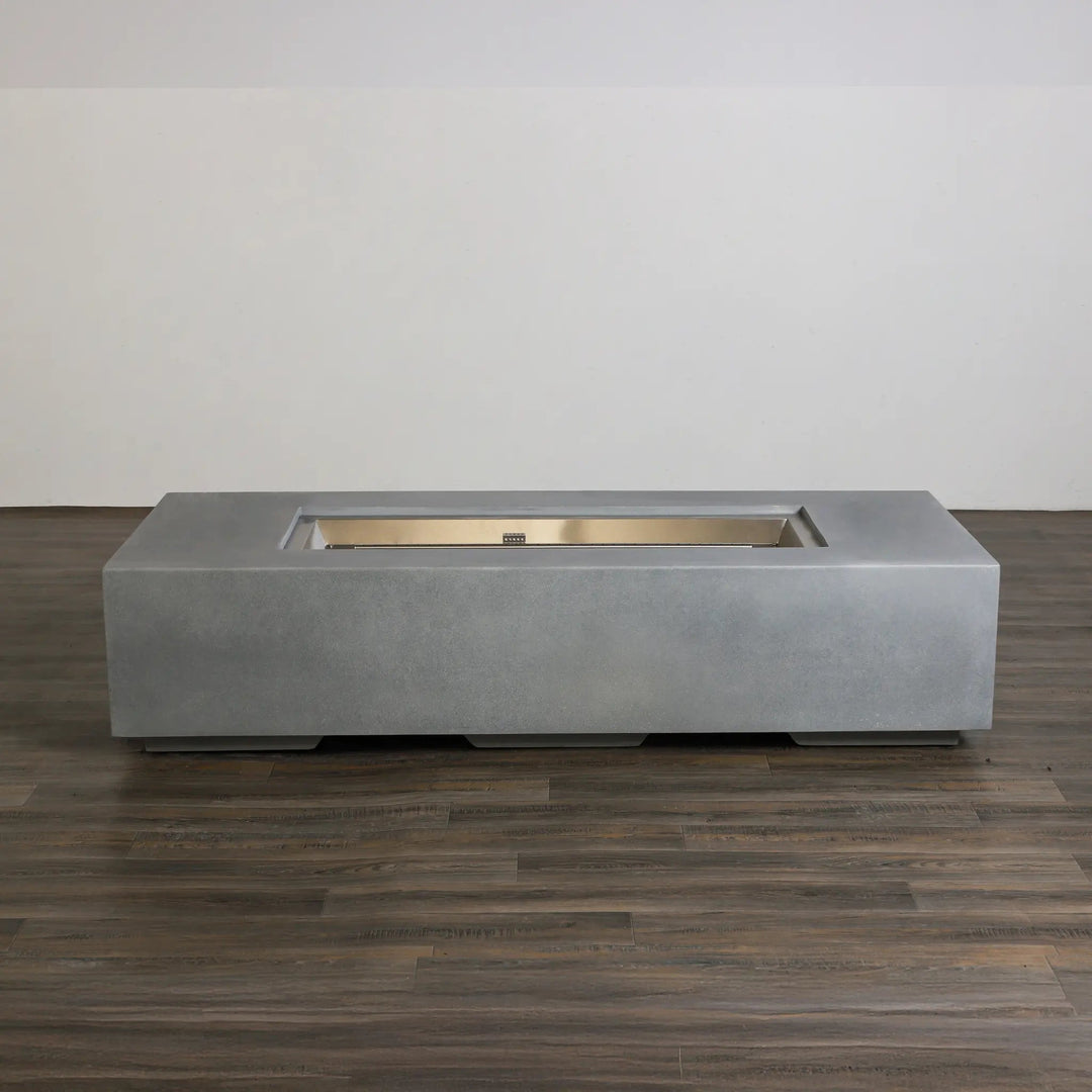 72" x 28" Rectangle Beton Concrete (GFRC) Gas Fire Pit Natural Gas - Natural Gray by Starfire Designs