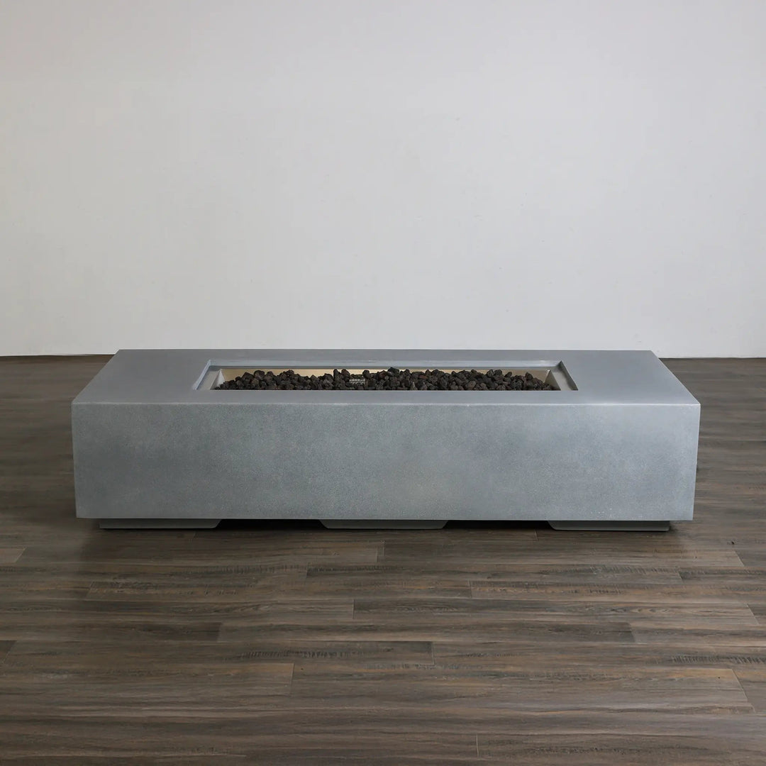 72" x 28" Rectangle Beton Concrete (GFRC) Gas Fire Pit Natural Gas - Natural Gray by Starfire Designs