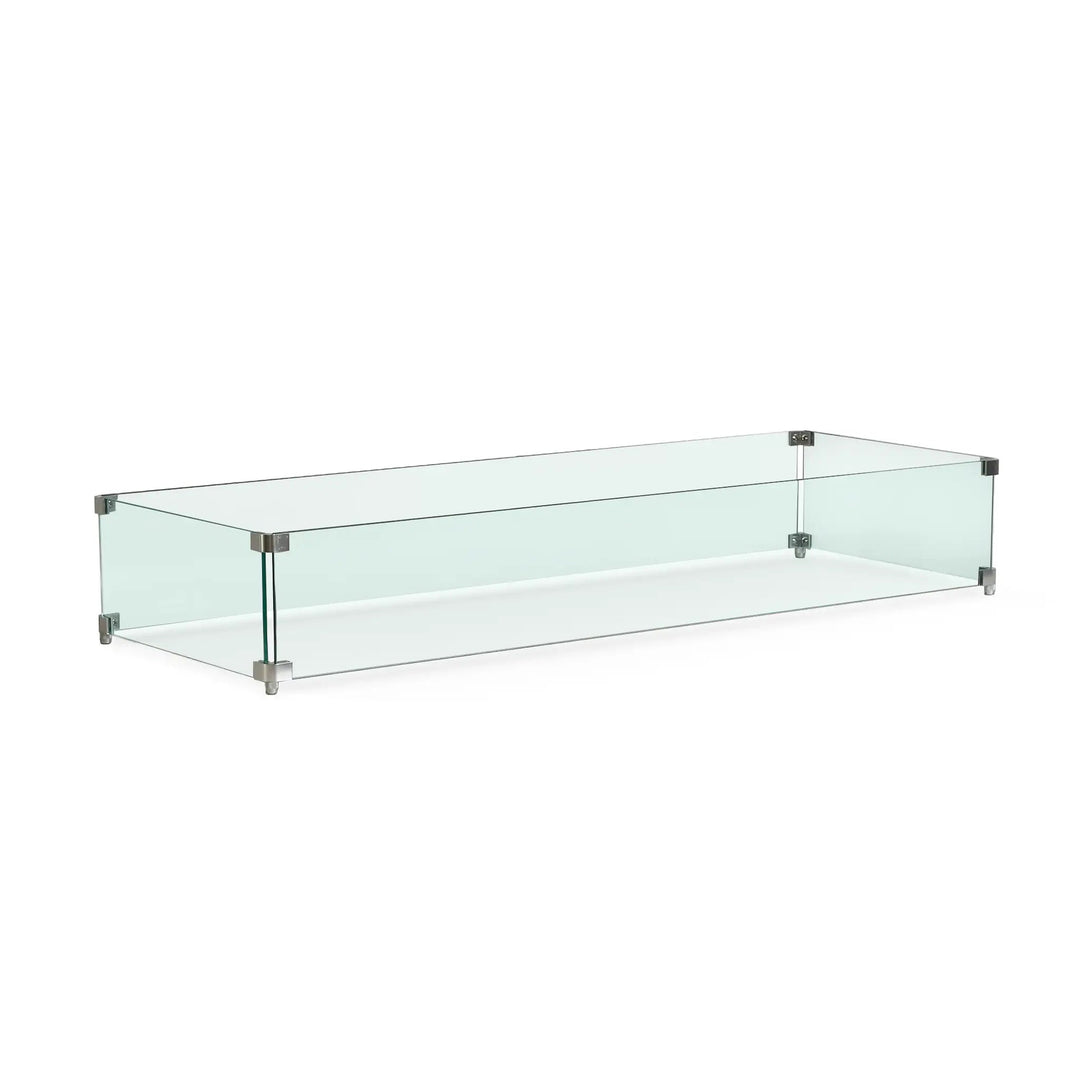 Linear Beton Glass Wind Guard by Starfire Designs