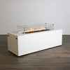 72" x 28" Rectangle Beton Concrete (GFRC) Gas Fire Pit with Hidden Propane Tank - White by Starfire Designs