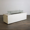 72" x 28" Rectangle Beton Concrete (GFRC) Gas Fire Pit with Hidden Propane Tank - White by Starfire Designs