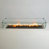 72" x 28" Rectangle Beton Concrete (GFRC) Gas Fire Pit with Hidden Propane Tank - White by Starfire Designs