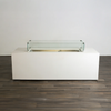 72" x 28" Rectangle Beton Concrete (GFRC) Gas Fire Pit with Hidden Propane Tank - White by Starfire Designs