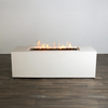 72" x 28" Rectangle Beton Concrete (GFRC) Gas Fire Pit with Hidden Propane Tank by Starfire Designs