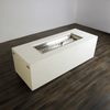 72" x 28" Rectangle Beton Concrete (GFRC) Gas Fire Pit with Hidden Propane Tank - White by Starfire Designs