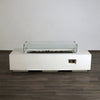 72" x 28" Rectangle Beton Concrete (GFRC) Gas Fire Pit - White by Starfire Designs