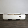 72" x 28" Rectangle Beton Concrete (GFRC) Gas Fire Pit - White by Starfire Designs