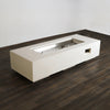 72" x 28" Rectangle Beton Concrete (GFRC) Gas Fire Pit - White by Starfire Designs