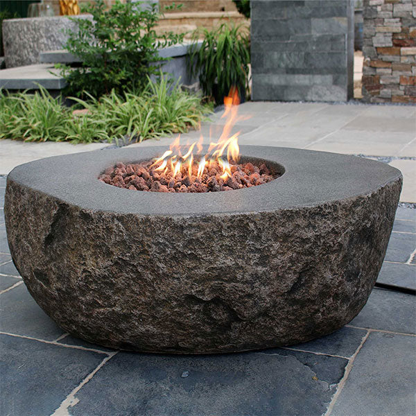 43" x 35" Boulder Fire Pit by Elementi