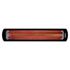Full front-facing image of the Bromic Tungsten Electric Smart-Heat Heater in Black, displaying the heater’s long radiant element and elegant slimline design ideal for modern patios, restaurants, and outdoor entertainment spaces.
