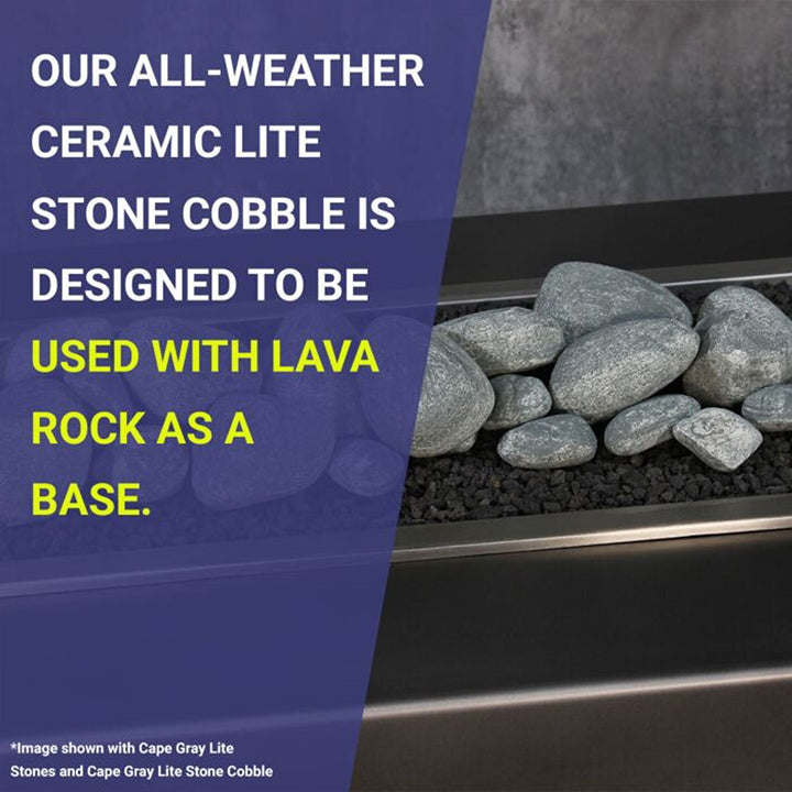 Natural Lite Stone Cobble - Set of 12 by American Fire Products