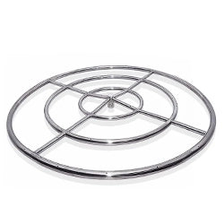 Starfire Designs stainless steel fire pit burner ring in a circular shape, designed for even flame distribution and optimal outdoor fire pit performance