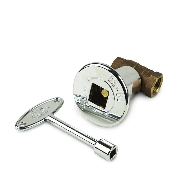 Starfire Designs Decorative Gas Key Valve Kit in Chrome, featuring a full set with key and valve components, perfect for outdoor gas fire pits and luxury fire tables-1/2"