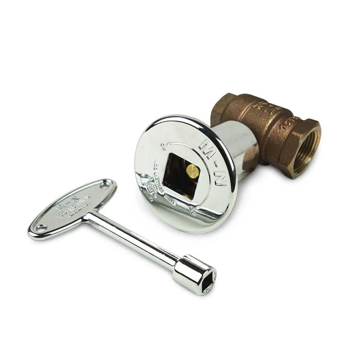 Starfire Designs Decorative Gas Key Valve Kit in Chrome, featuring a full set with key and valve components, perfect for outdoor gas fire pits and luxury fire tables-3/4"