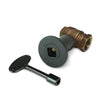 Starfire Designs Decorative Gas Key Valve Kit in Flat Black finish, ideal for controlling gas flow in modern outdoor fire pits and luxury patio fire tables-3/4"