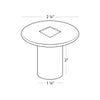 Detailed diagram of Decorative Gas Key Valve Kit, showing dimensions for outdoor fire pit installation