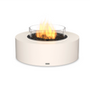 EcoSmart Fire Ark 40 in bone finish with a propane burner and glass wind guard, delivering a modern fire pit experience. This outdoor gas fire pit features a round, durable concrete base that complements luxury patio designs. The glass wind guard enhances flame stability, making it an excellent choice for backyard fire pits, high-end outdoor spaces, and commercial fire pit settings.