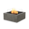 The EcoSmart Fire Base 30 in Natural features a propane burner with a glass wind guard, creating a sleek and contemporary fire pit for outdoor entertainment areas. The durable concrete construction blends seamlessly with modern patio designs, making it a stylish yet functional addition to luxury backyard fire pits.