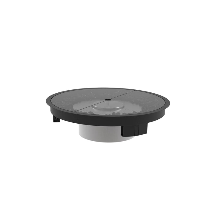 The EcoSmart Fire R20 Glass Cover Plate is a round tempered glass fire pit cover, providing full burner protection for round outdoor fire pits. Its high-strength construction ensures safety, durability, and a modern finish that enhances any luxury fire table.