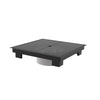 The EcoSmart Fire S22 Glass Cover Plate is seen installed on a modern square outdoor fire pit, offering full protection against external elements. This sleek, black tempered glass cover enhances the fire pit’s aesthetic while preserving its performance and lifespan. Ideal for homeowners seeking a high-end fire pit accessory, this cover adds a seamless look to any patio fire pit setup.
