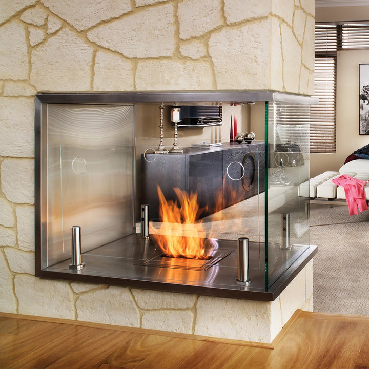 Premium-grade EcoSmart Fire Twin Feet Fixings crafted from polished stainless steel, ideal for securely mounting fire screens and wind guards. Designed for durability and strength, these brackets ensure a stable and elegant installation for modern gas and ethanol fire pits.