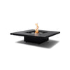 A graphite-colored EcoSmart Fire Vertigo 40 with a stainless steel burner, enhancing luxury patio dÃ©cor, outdoor gas fire tables, and high-end backyard fire features.