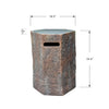 19" x 15" Hexagon Columbia Propane Tank Cover by Elementi